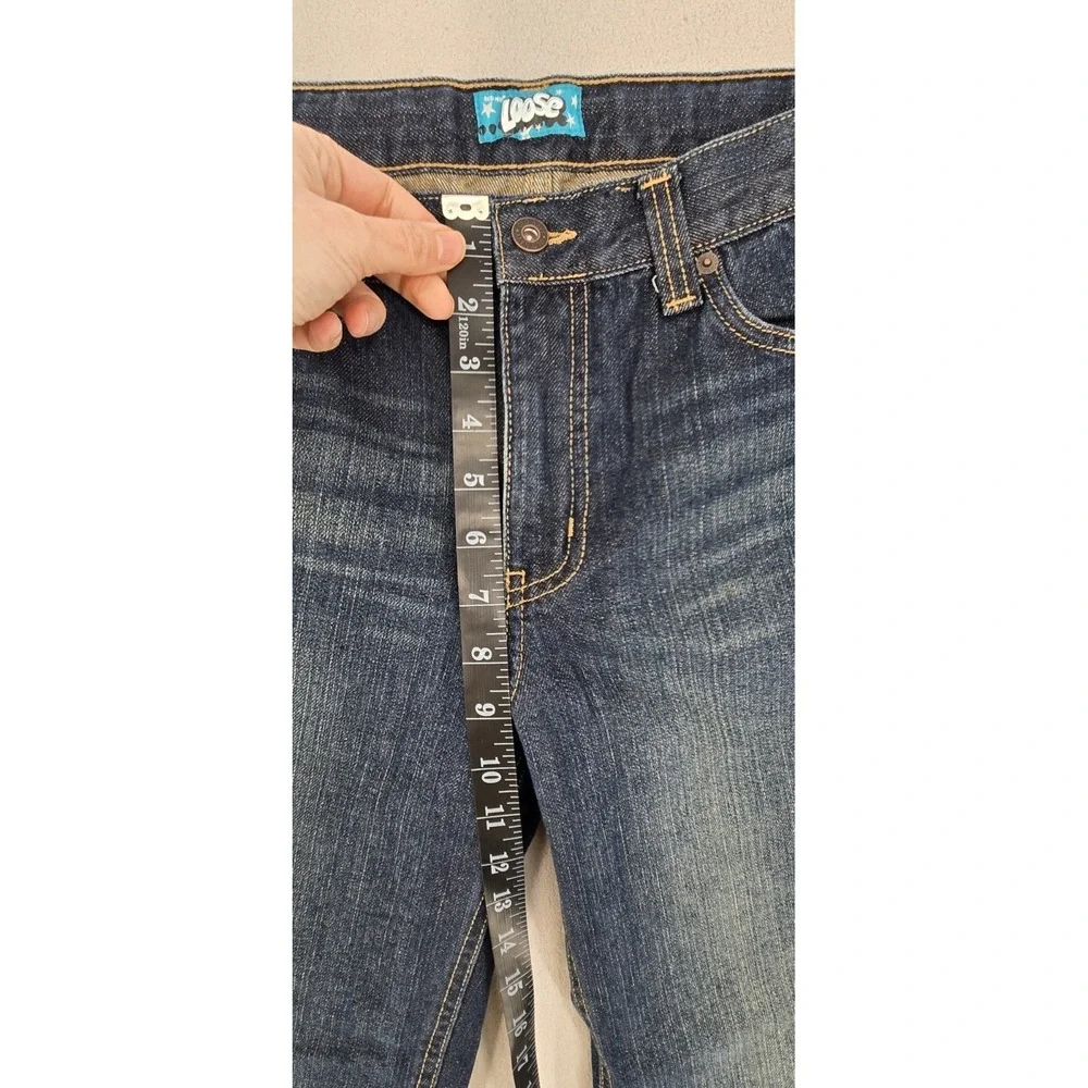 Girls‎ Old Navy Size 16 High Waisted Wide Leg Loose Fit Jeans Dark Blue Denim